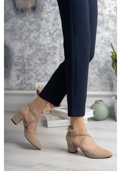 7 Punt Karnıyarık Vizon Süet Stiletto modelleri
