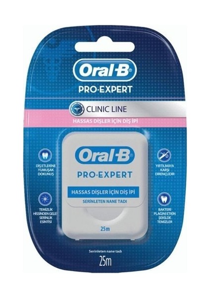 Oral B Diş Ipi Pro Expert Clinic Line 25MT Hassas Dişler Için