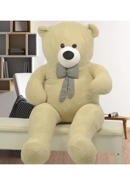 Sevimli Papyonlu Büyük Peluş Ayıcık, 130 Cm- % 100 Yerli