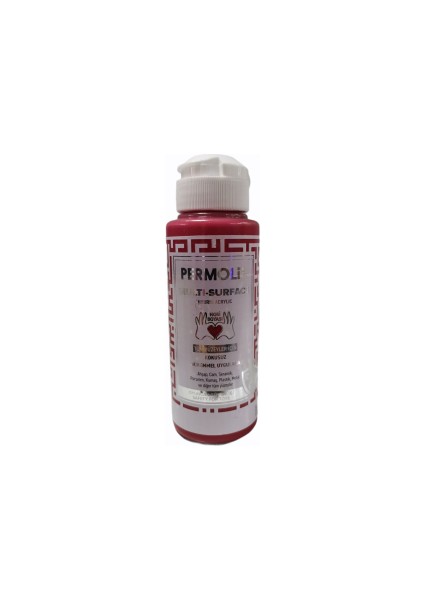 Nar Kırmızı Rengi Hobi Boyası Multısurface Akrilik Boya Tüm Yüzeyler Için Kokusuz 120 ml