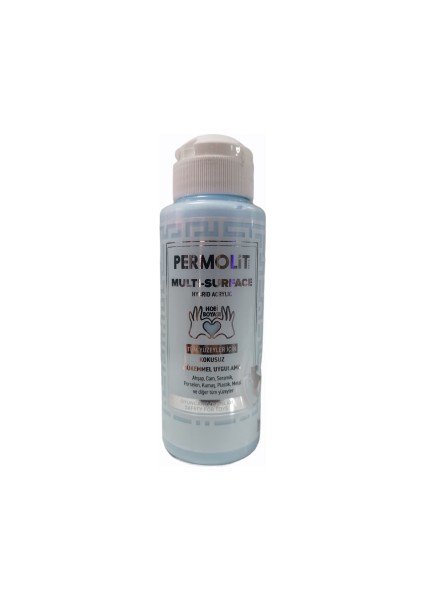 Açık Turkuaz Rengi Hobi Boyası Multısurface Akrilik Boya Tüm Yüzeyler Için Kokusuz 120 ml