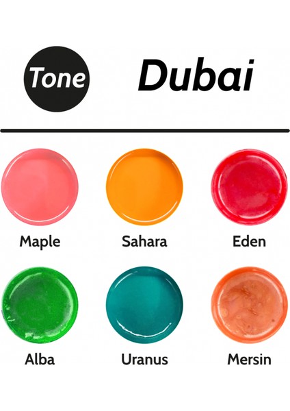 Tone Dubai Epoksi Pigment Seti 6X25 ml