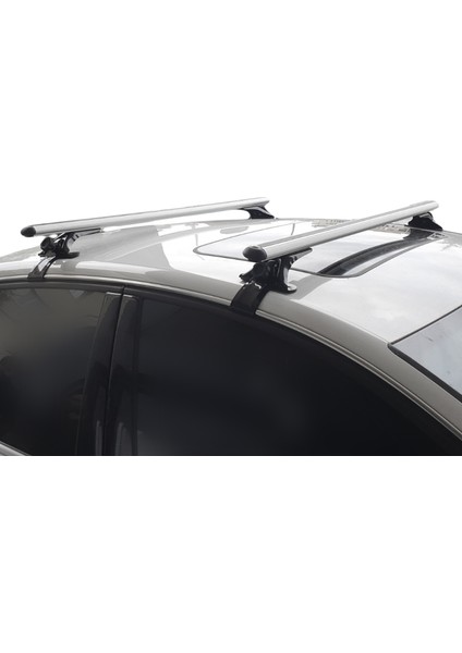 Renault Megane 2002-2009 Için Oluksuz Ara Atkı -Araç Üstü Taşıyıcı Bar - Gri