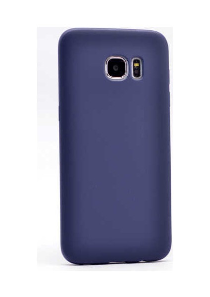 - Samsung Galaxy Note 5 - Kılıf Mat Soft Premier Silikon Kapak - Lacivert