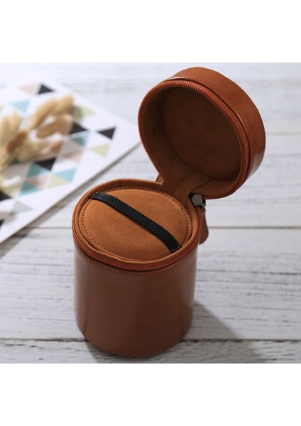 Dslr Fotoğraf Makinesi Lens Için Orta Lens Kutusu Fermuarlı Pu Deri Kılıfı Kutusu - Kahverengi(Yurt Dışından) indirimleri