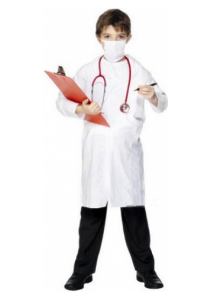 Çocuk Doktor Önlüğü Kız Erkek Uyumlu