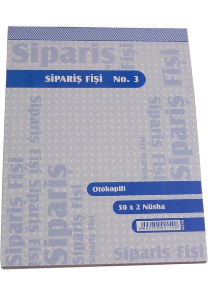 No:3 Otokopili Sipariş Fişi 50X2 Nüsha 12’li