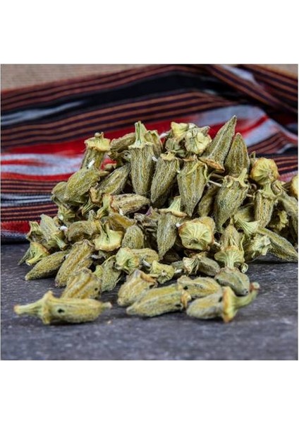 Güneşte Kurutulmuş Yöresel Yeni Mahsul Doğal Çorbalık Çiçek Bamya Kurusu 250 gr