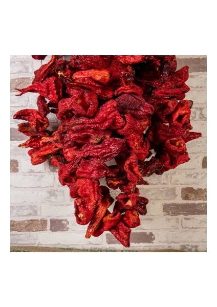 Güneşte Kurutulmuş Gaziantep Yöresel Yeni Mahsul Doğal Kapya Şeker Biber Kurusu 1 Dizi ( 50 Adet ) modelleri