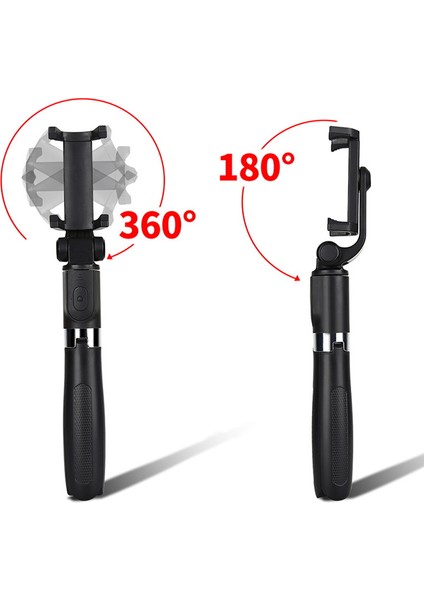 Tüm Telefonlara Uyumlu Uzaktan Kumandalı 2'si 1 Arada Tasarım Tripod, Selfie Çubuğu