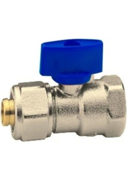 1/2" Mini Küresel Valf 16*2mm Pex Mavi 102122348