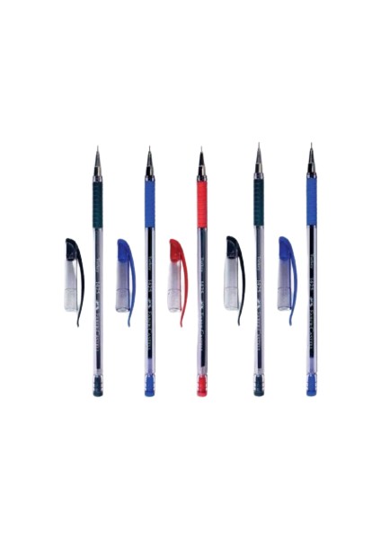 1425 Tükenmez Kalem 2 Siyah 2 Mavi 1 Kırmızı Faber-Castell Natural Ösym Kurşun Kalemi 6"lı 2,5b