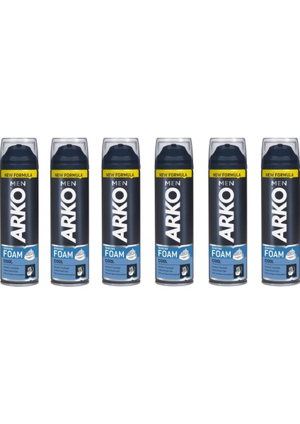 Men Tıraş Köpüğü Cool 200 ml x 6 Adet