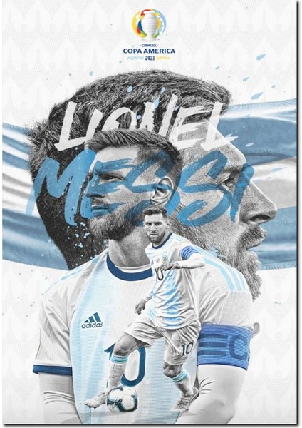Cakatablo Ahşap Tablo Lionel Messi Kupa Amerika 2021 Arjantin Şampiyon
