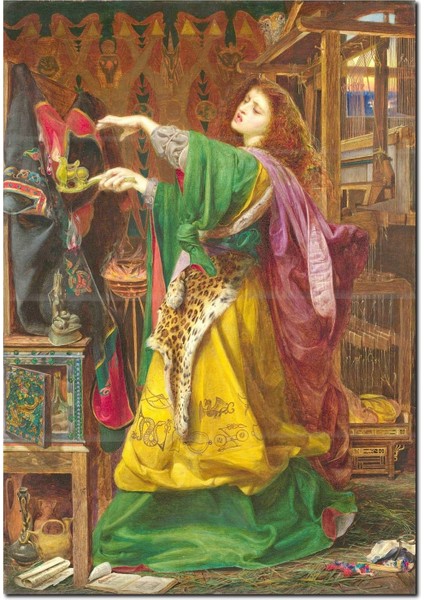 Cakatablo Ahşap Tablo Morgan Le Fay Kral Arthur'un Koruyucusu Cadı