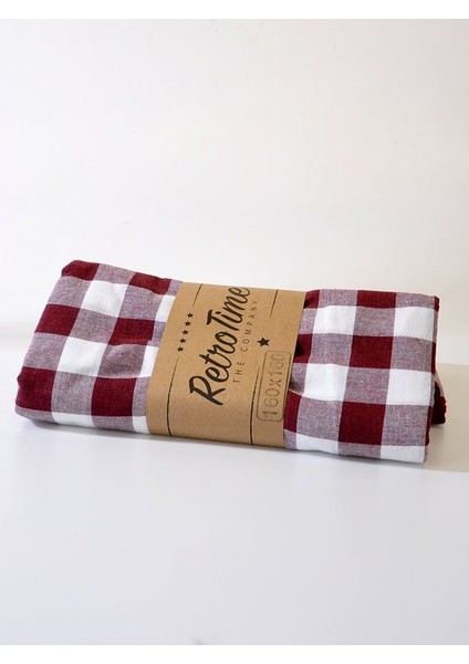 Kareli Piknik Masa ve Yer Örtüsü Retro Bordo fiyatları