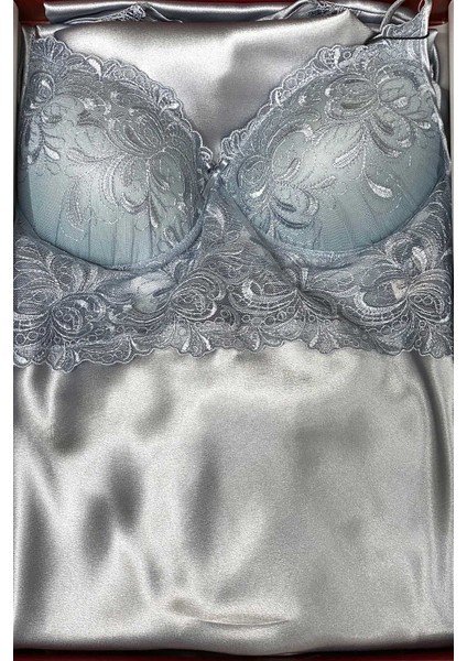 6025 6lı Saten Gecelik Sabahlık Takımı indirimleri