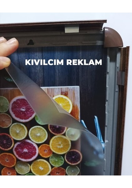 Ahşap Desenli Kahverengi A4 Alüminyum Rondo Çerçeve