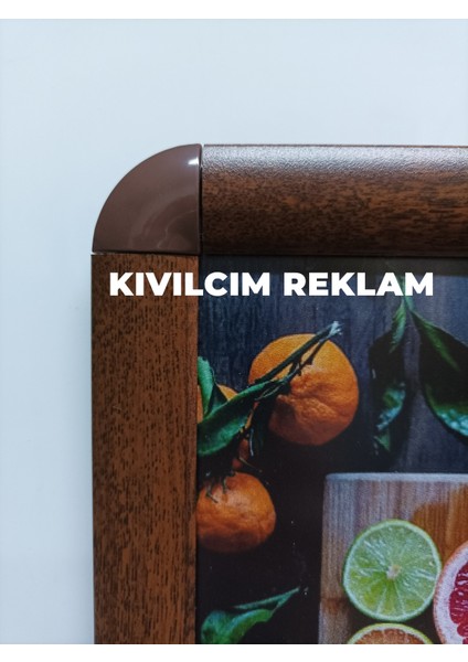 Ahşap Desenli Kahverengi A4 Alüminyum Rondo Çerçeve modelleri