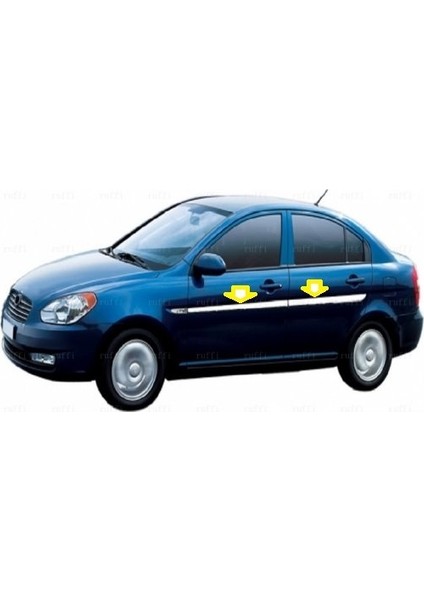 Hyundai Accent Era Krom Yan Kapı Çıtası 4 Kapı 2006 Üzeri P.çelik