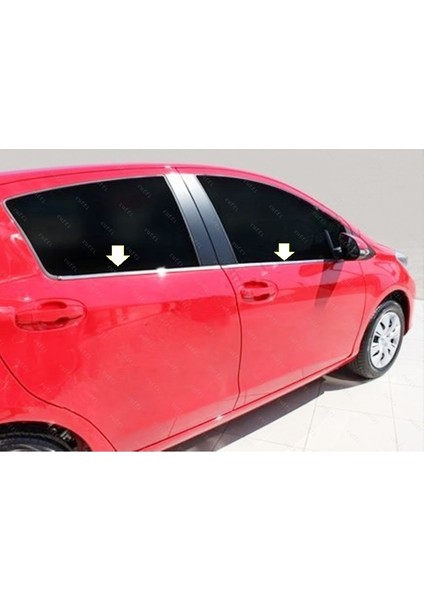 Toyota Yaris Krom Cam Çıtası 4 Prç. 2010 Üzeri P. Çelik