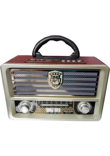 Avm Trendi Meier M-113BT Nostaljik Retro Ahşap Bluetooth Fm Radyo