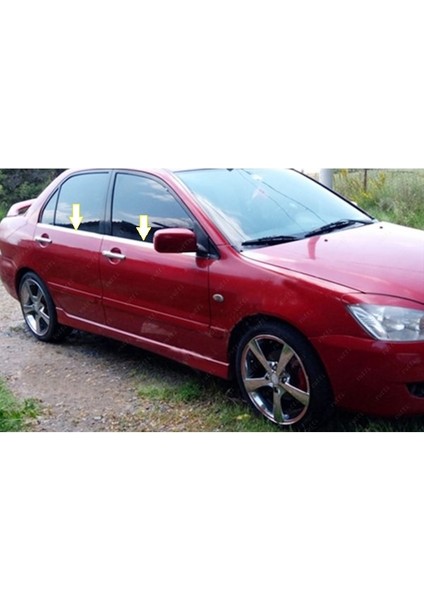 Mitsubishi Lancer 9 Krom Cam Çıtası 4 Prç. 2004-2008 P. Çelik