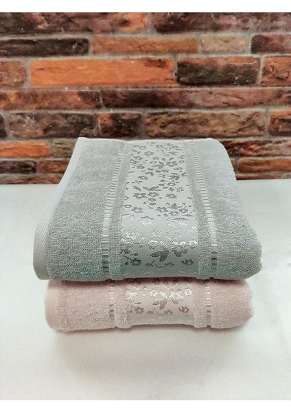 Camellia Havlu 2 Adet 50X80 El Yüz Havlusu Pembe Gri modelleri