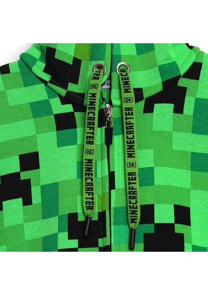 Creeper Desenli Fermuarlı Unisex Çocuk Ceket 5 - 13 Yaş Yeşil 001-0001806 fiyatları