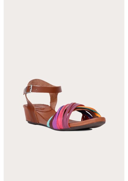 Multi M10 Deri Kadın Dolgu Topuklu Sandalet fiyatları