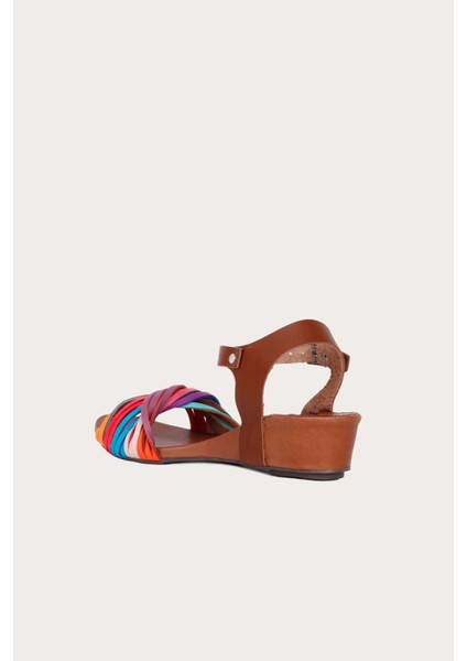 Multi M10 Deri Kadın Dolgu Topuklu Sandalet fırsatları