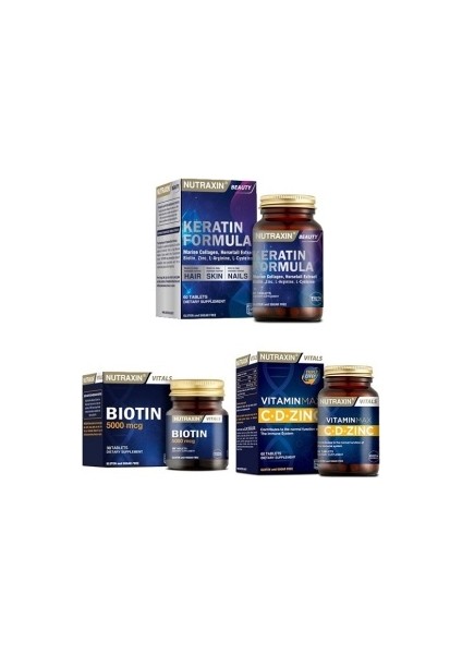 Saç ve Tırnaklar Için Keratin + Biotin + Vitamin Max