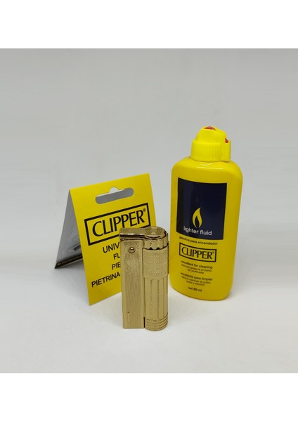 Clipper Benzinli Metal Muhtar Çakmağı, Clipper Benzin ve Clipper Taş