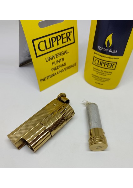 Clipper Benzinli Metal Muhtar Çakmağı, Clipper Benzin ve Clipper Taş