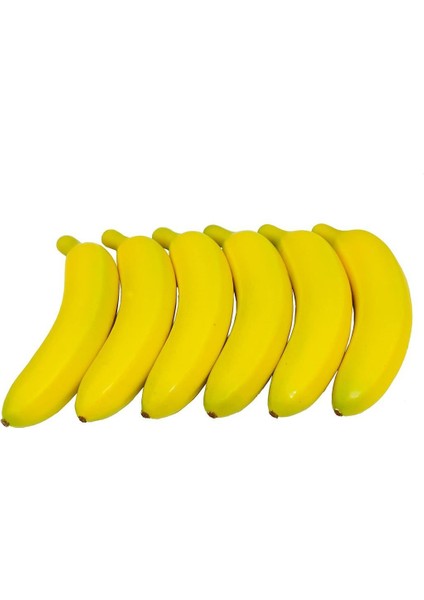 Yapay Muz 6'lı Paket Aşırı Doğal Yapay Meyve fırsatları