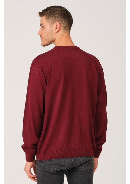 V0091 Dewberry Erkek Battal Oversıze Kazak-Bordo fiyatları