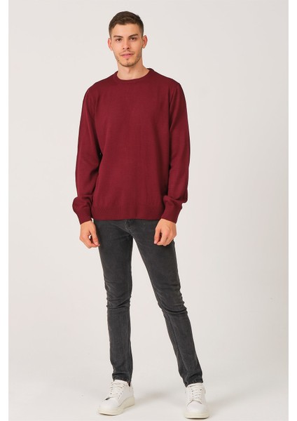 V0091 Dewberry Erkek Battal Oversıze Kazak-Bordo modelleri