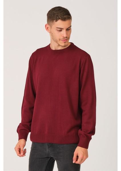 V0091 Dewberry Erkek Battal Oversıze Kazak-Bordo indirimleri