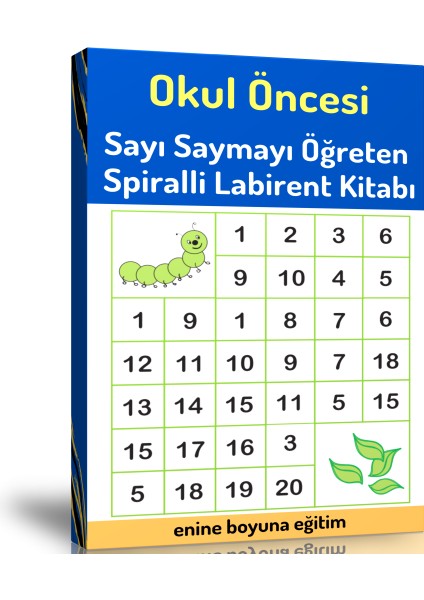 Enine Boyuna Eğitim Okul Öncesi Sayı Saymayı Öğreten Labirent Kitabı