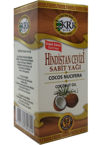 Soğuk Sıkım Hindistan Cevizi Yağı 50 ml