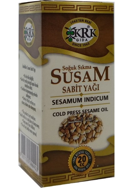 Krk Gıda Soğuk Sıkma Susam Yağı 20 ml