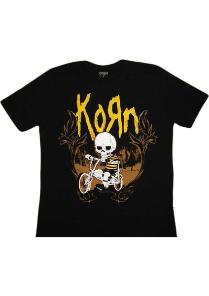 Korn Siyah Erkek Tişört