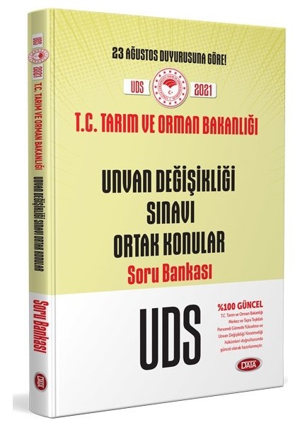 Data Yayınları 2021 Tarım ve Orman Bakanlığı Unvan Değişikliği Sınavı (Uds) Ortak Konular Soru Bankası