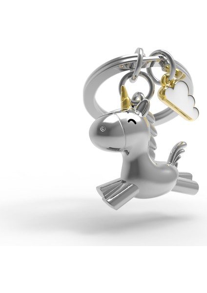 3d Uçan Unicorn Anahtarlık