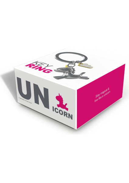 3d Uçan Unicorn Anahtarlık