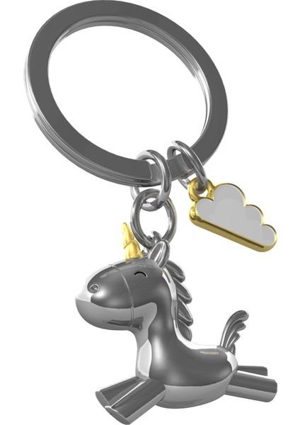 3d Uçan Unicorn Anahtarlık