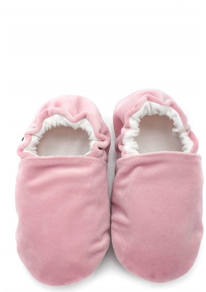 Pamuk Astarlı Kadife Kaydırmaz Taban Patik-Toz PEMBE-F-847