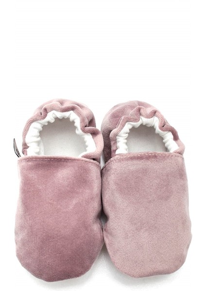 Pamuk Astarlı Kadife Kaydırmaz Taban Patik-Gül KURUSU-F-847