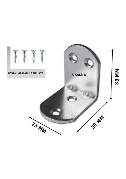 Oval Gönye 23X30 Masa Gönye Köşebent L Demir Kalınlık 2mm 30 Adet fiyatları