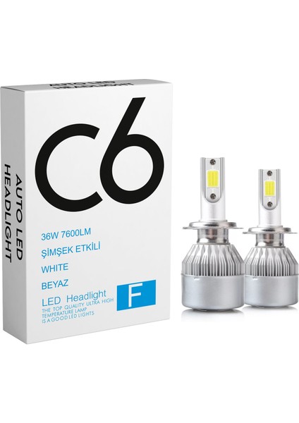 LED Zenon 9006 LED Xenon 36W 7600LM 6500K Far Ampülü LED Işık Ücretsiz Kargo Seri-Gri
